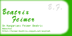 beatrix feimer business card